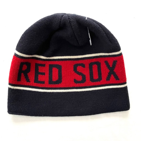 BOSTON RED SOX knitted Beanie Hat, Navy, Red & Black ONE SIZE Unisex - Picture 6 of 10